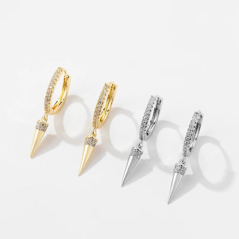 Moda hip-hop złoty kolor hoop kolczyki punk geometryczne koło piercing kolczyki dla kobiet partii biżuterii trendach 2022