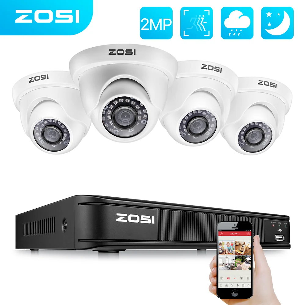 ZOSI 8CH 1080 P TVI System Monitoringu, Zestaw Monitoringu z Kamerami Bezpieczeństwa DVR Kamera wideo dla Domu