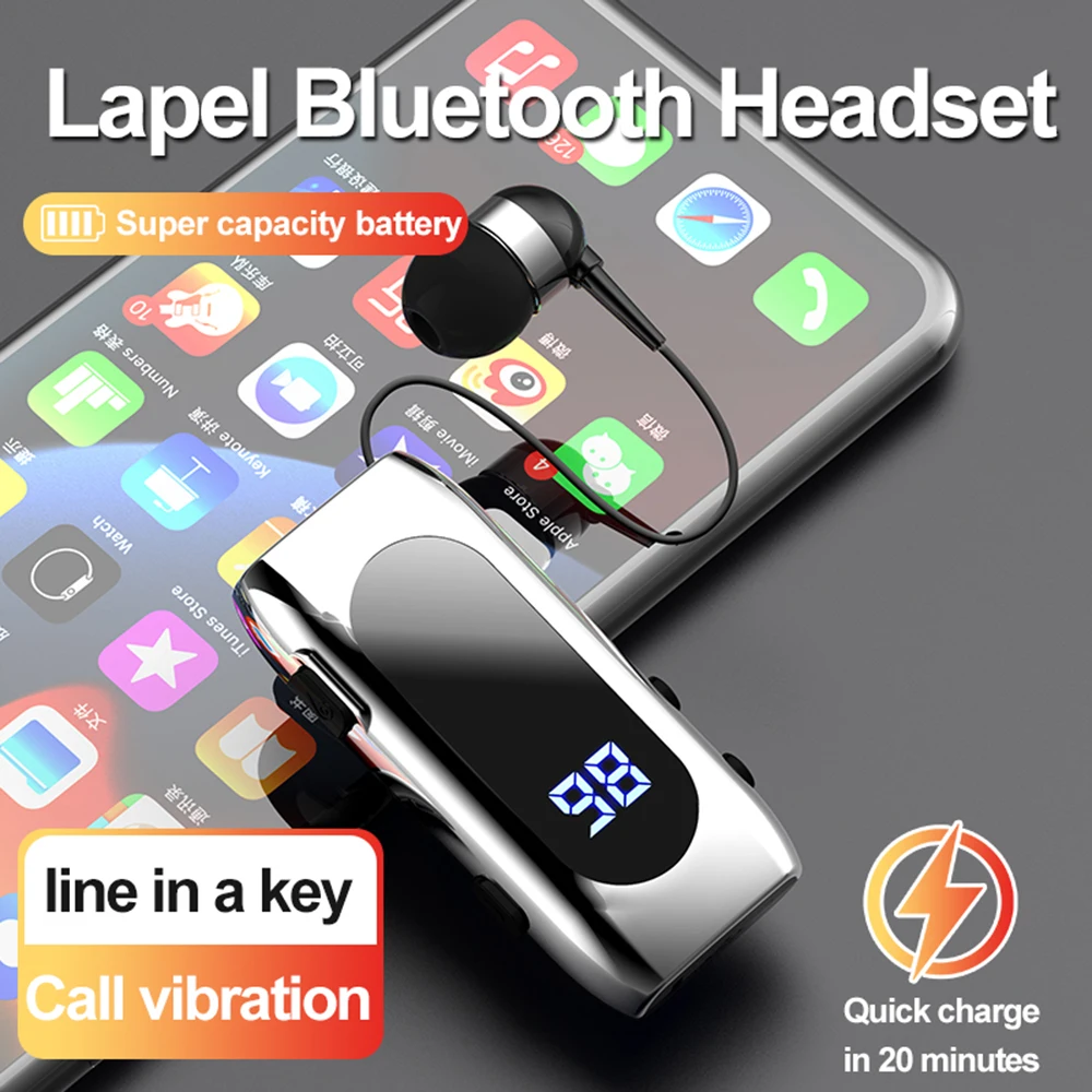 Słuchawki Lotus Telefon Słuchawki Bluetooth-kompatybilny Lotus z Przewodem Bezprzewodowy Klip na Zestaw słuchawkowy Słuchawki Głośnomówiący BT5.2