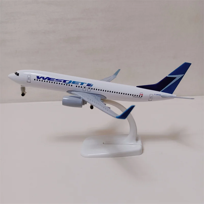 20 cm CANADA Air WESTJET WEST JET Airlines Boeing 737 B737 Airways Odlewana pod Ciśnieniem Model Samolotu Samolot z Kołami Ze Stopu Metali