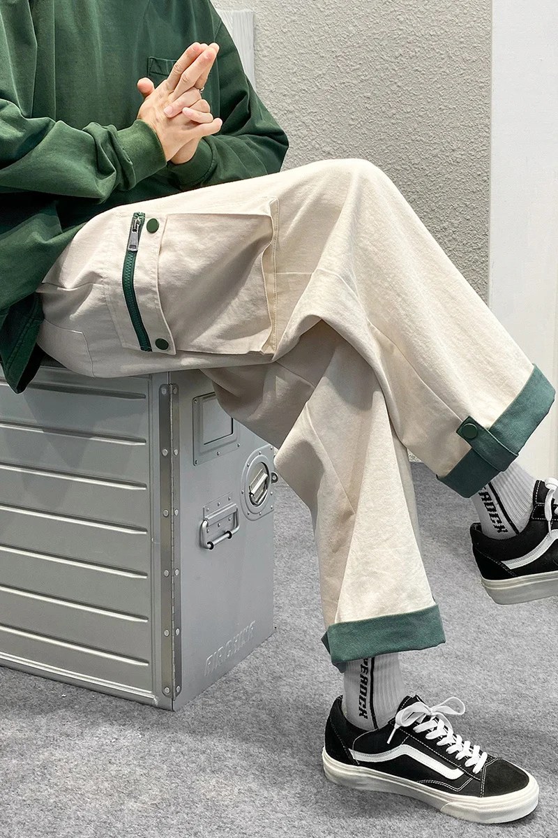 Casual spodnie męskie pluszowe zagęszczony koreański modne wiosenne i jesienne ins marka odzieżowa ruffian piękne bezpośrednie temat
