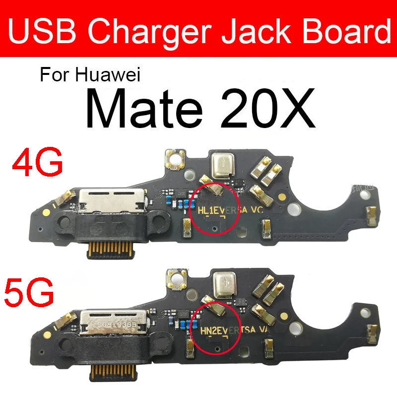 Autentyczne USB Złącze Ładowarki Złącze Opłata Dla Huawei Mate 20X 4G 5G 20 X Port Usb Do Ładowania Złącze Dokujące Elastyczny Kabel Części Zamienne