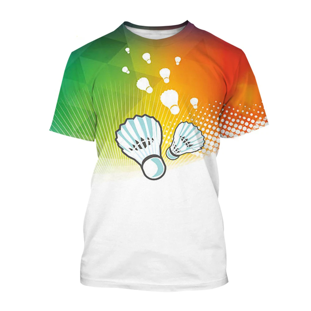 T-shirty Z 3D Print, Letnia Koszulka Do Badmintona, Modne Plac Casual t-Shirt Dla Chłopców I Dziewcząt, Unisex, Kawaii, Harajuku, t-Shirt Z Okrągłym Dekoltem, Topy