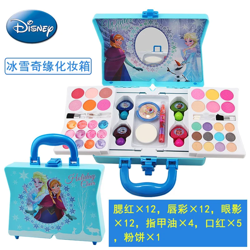 Disney dziewczyny mrożony Makijaż Walizka Kosmetyki Zabawki Szkolny Bal Impreza Gry Dom Makijaż