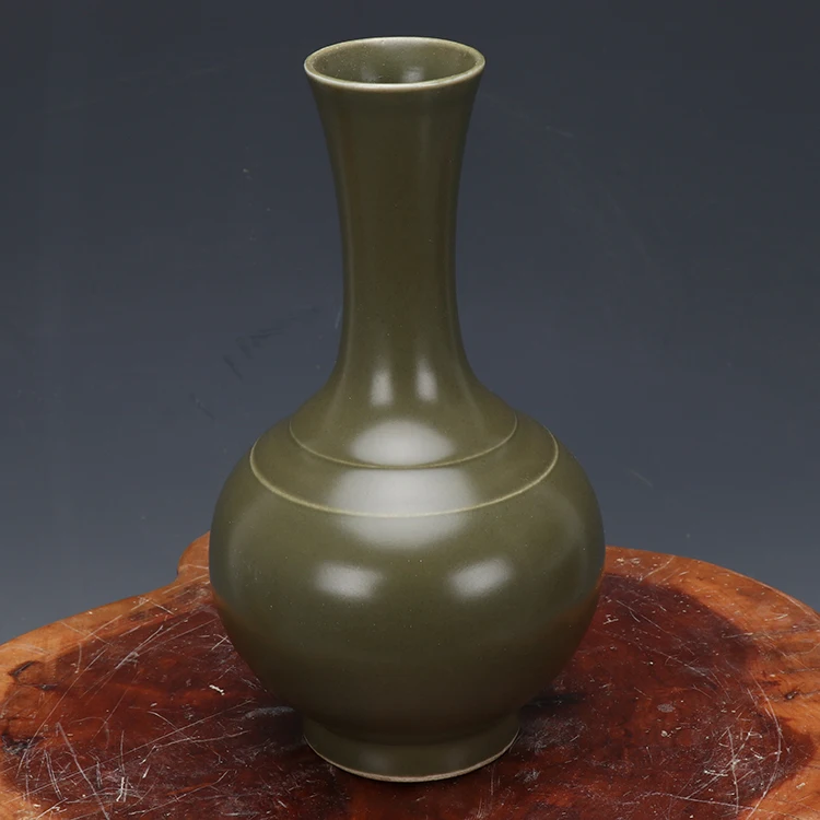 Dynastia Qing Herbata W Proszku Polewa Uznanie Wazon Retro Dekoracje Antyczne Kolekcja Porcelany Kwiat Naczynia