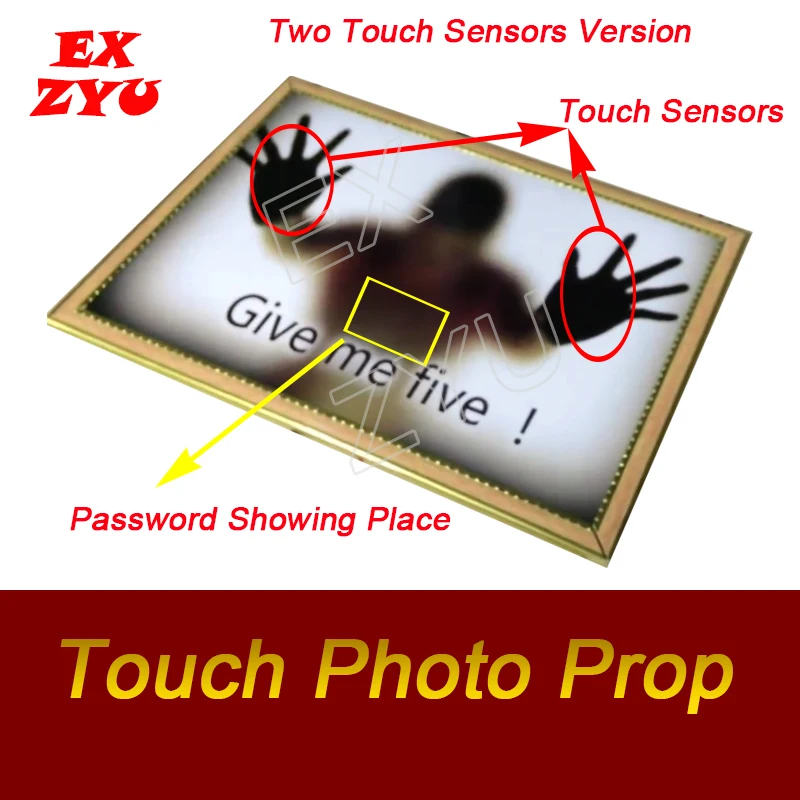 EXZYU Touch Rekwizyty do zdjęć w prawdziwym życiu, Ucieczka z pokoju gry naciśnij właściwej pozycji, aby odblokować pokoju kamery