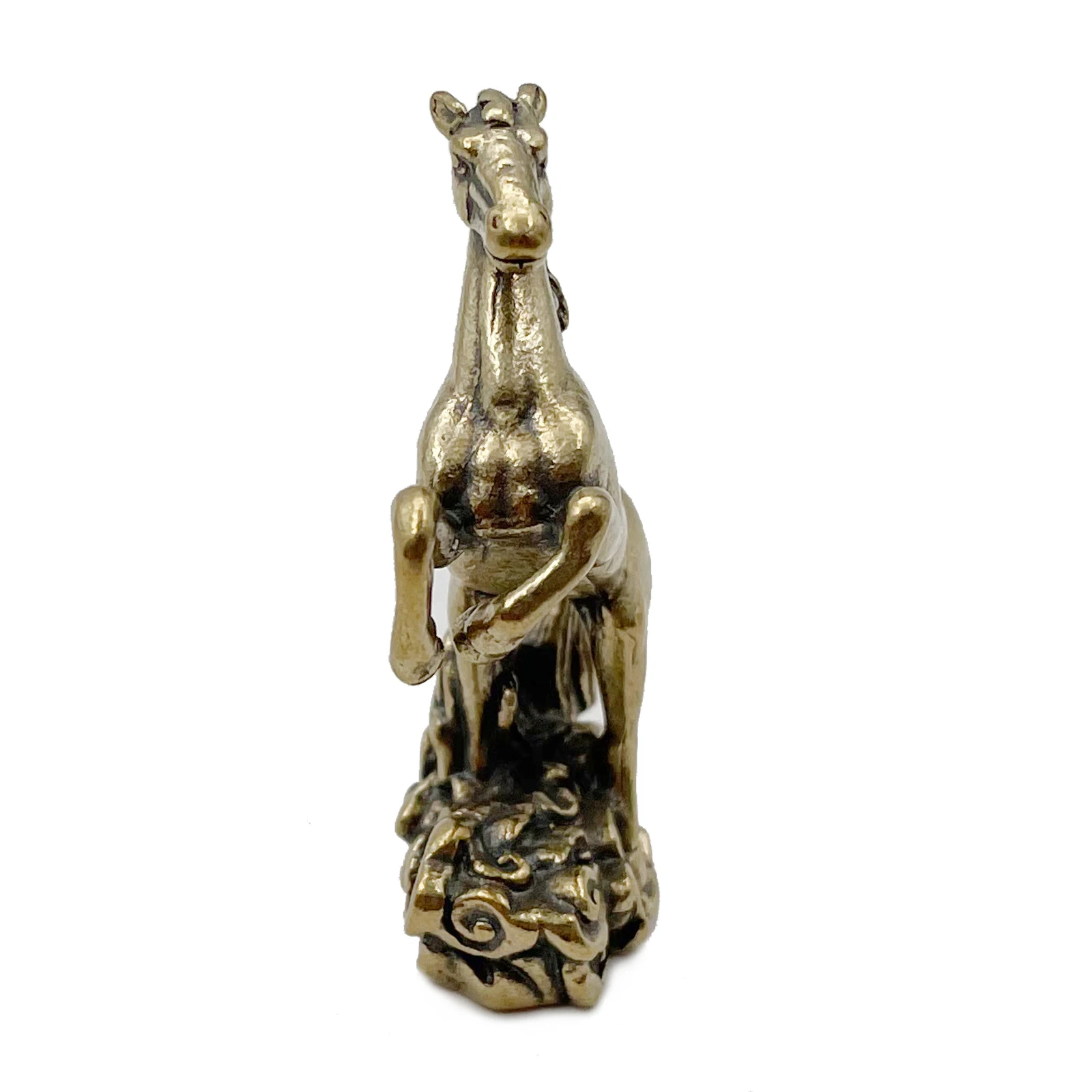 Miedziana Bieg Konia, Rzeźba, Biżuteria Retro Латунное Zwierzę Feng Shui Mała Statua Biurka Dekoracji Domu Figurki
