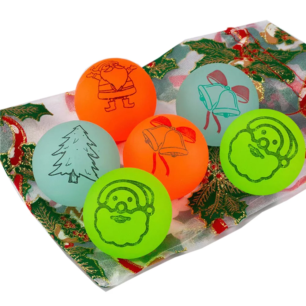 5 szt.-29 mm, boże Narodzenie Świecące Nadmuchiwane Piłki Skaczące Kule Wodne dla Dzieci Gry Zabawki, Prezenty dla Dzieci Firmowe, Wypełniacze do Worków, Pinata, Prezent