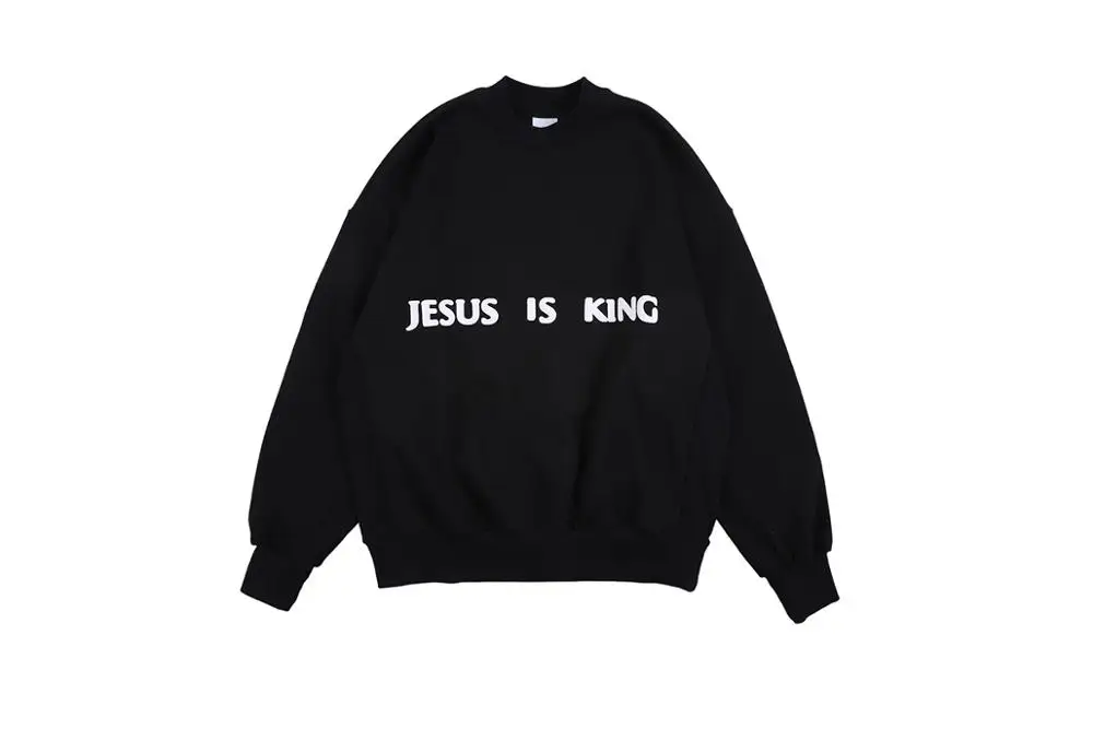 NAGRI Jesus Is King Bluza z Nadrukiem Dla Mężczyzn, Casual Sweter z Długim Rękawem, Bluza w Stylu hip-hop, Męskie Modne Bluzki, Bluzy Оверсайз