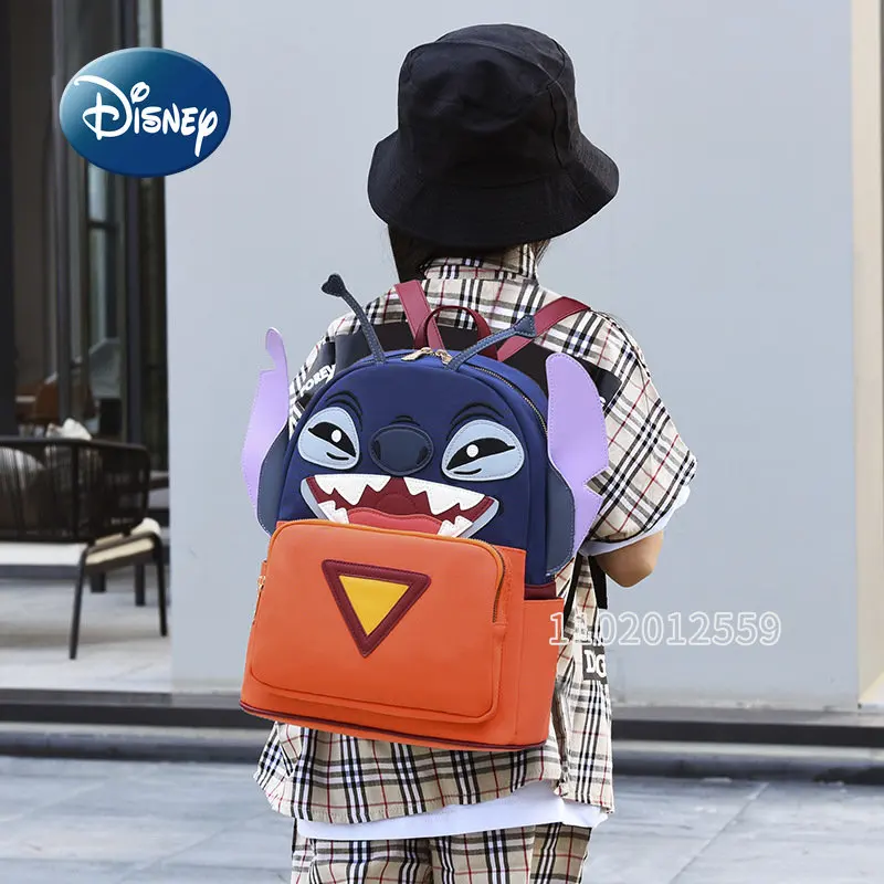 Nowy Plecak Disney ' s Stitch, w Luksusowym stylu Firmowy Dziecięcy Plecak o Dużej Pojemności, Wysokiej jakości Plecak do Podróży w stylu Cartoon 3D Stylu