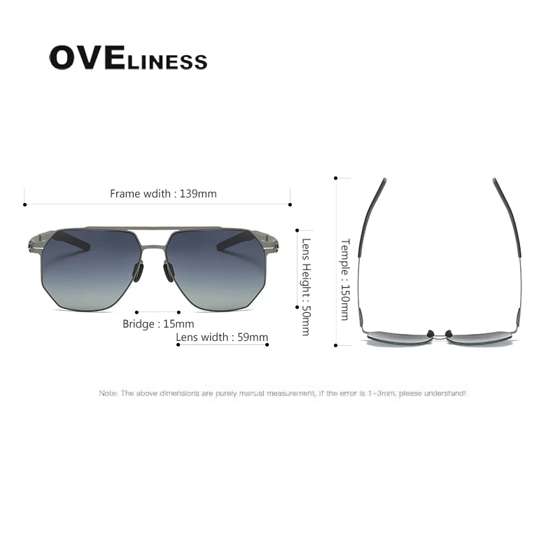 2023 Czyste Tytanowe Okulary Polaryzacyjne dla Mężczyzn, Lotnicze Okulary dla kobiet, Moda Dla Jazdy na Świeżym Powietrzu, Aviador UV400 Odcieni