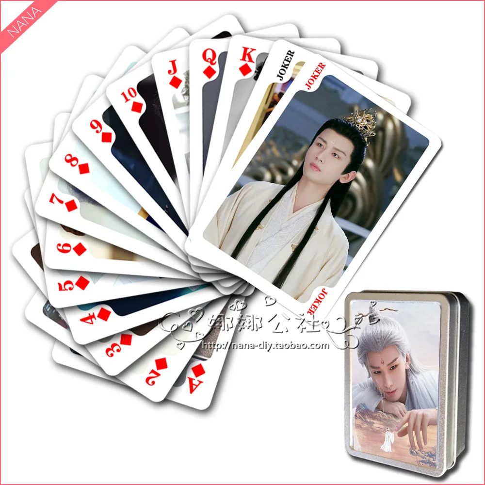 54 Arkuszy/Zestaw Kart Do Pokera Chen Xiang Pl Xie Yang Zi, Cheng Yi Figurka Karty Do Gry Kolekcja Zabawek Prezent