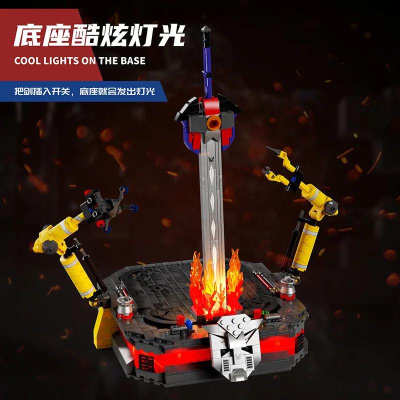 Twórczy 52 cm Lider Autobotów Bloki Model 4229 szt. MOC Robot Cegły Montaż Diy Zabawki dla Chłopców Świąteczny Zestaw Podarunkowy