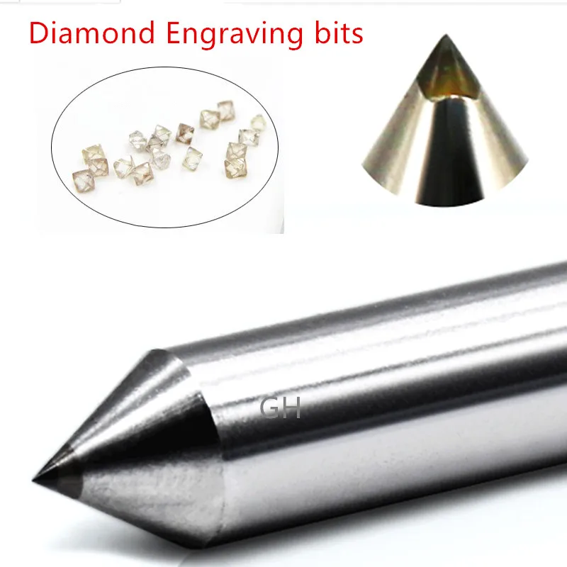 3,175 mm 3 mm Diamentowe do Grawerowania bity drag grawer cnc diamentowa punkt rzeźba w metalu kamienia frezarki narzędzia skrawające 2 szt.