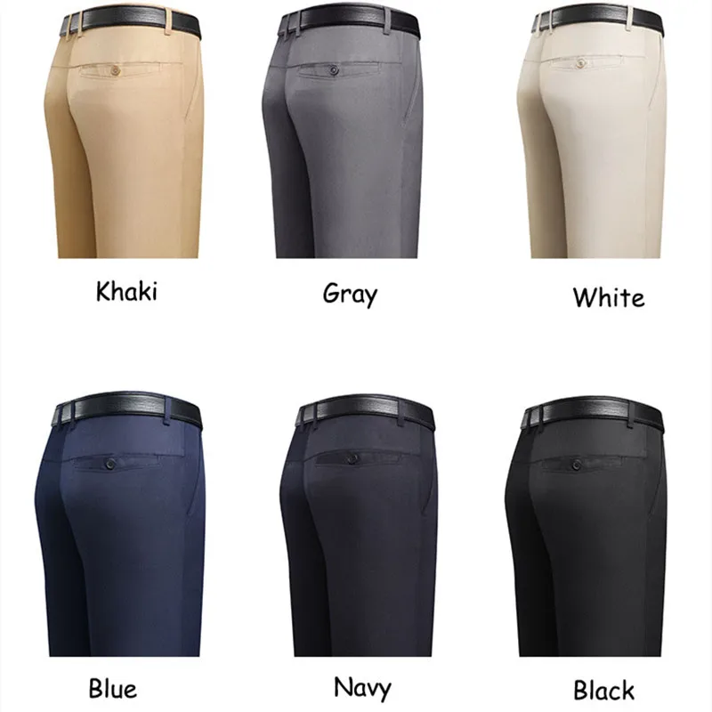 MRMT 2022 Markowe Męskie Spodnie z Wysokim Stanem, Czarny Garnitur Spodnie, Spodnie Męskie, Cienkie Bezpośrednie Temat Oficjalne Biznesu Dorywczo Męskie Spodnie