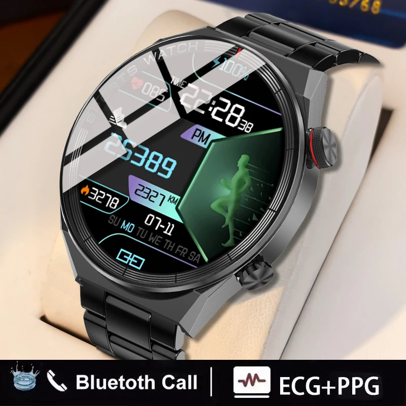 2022 Nowe Biznesowe Męskie Smart-Zegarki Sportowe AMOLED 454*454 Ekran NFC Kontrola Dostępu, Inteligentny Zegarek Bluetooth Wyzwanie 30 M Wodoodporny Zegarek