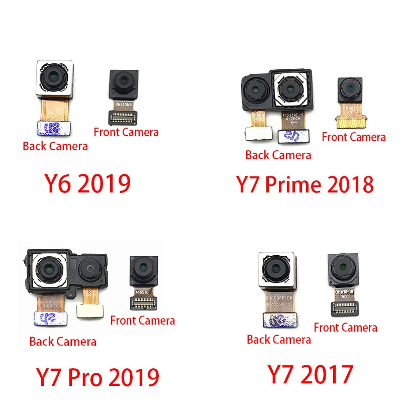 Nowość Huawei Y6 Prime Y7 Pro Y9 2018 2019 Moduł aparatu z Tyłu Elastyczny Kabel + Wymiana Przedniej kamery