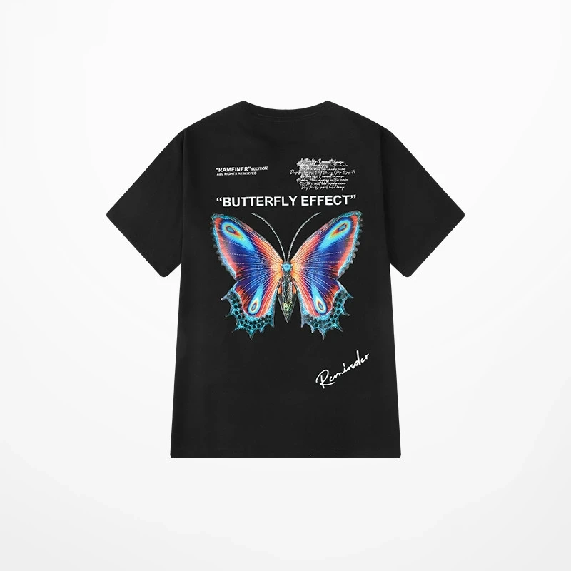 Nowa Koszulka W stylu retro Z Zabawnym Nadrukiem Motyla, Letnie Bawełniane t-shirty High Street Dark Souls, Męskie Dżinsy, t-Shirt Homme