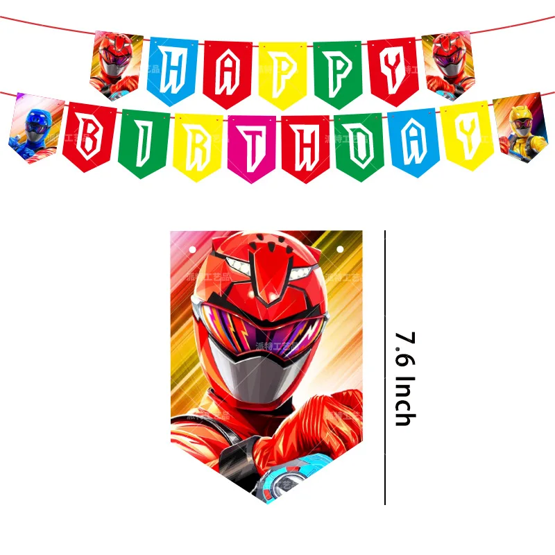 Power Rangered Dekoracje Na Przyjęcia Urodzinowe Z Lateksu Balioon Tło Do robienia Zdjęć Banner Ciasto Topper dla Dzieci Prysznic