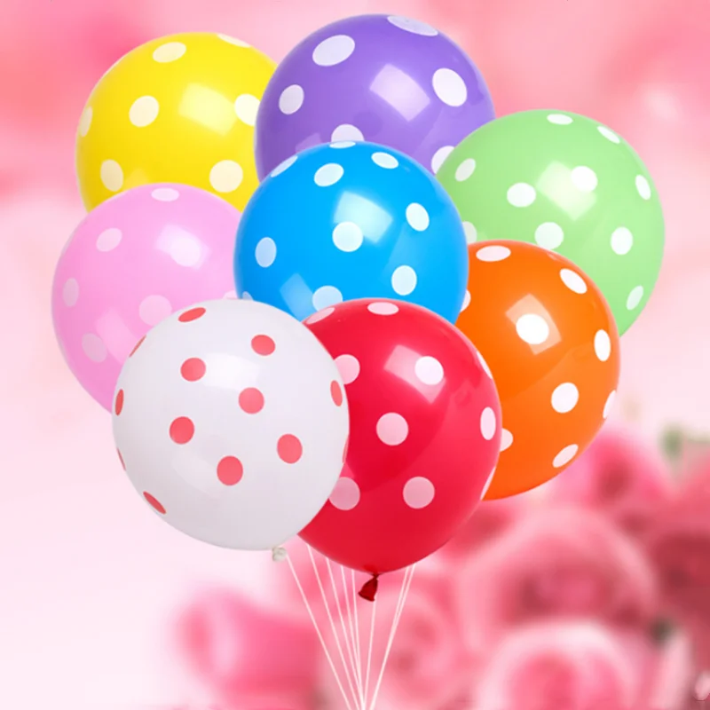 10 szt. 10 Cm w Kropki Lateksowe Balony dla Dzieci Urodziny i Dekoracje Ślubne Balony komunijne Wieczorowe Biżuteria