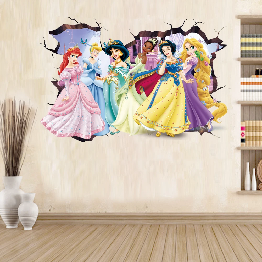 Kreskówka Piękny Królewna Śnieżka Kopciuszek Księżniczka Aurora Naklejki Na Ścianę Do Pokoju Dziecięcego Dekoracji Domu Malarstwa Książki O Sztuce Dziewczyn Naklejki Na Ściany