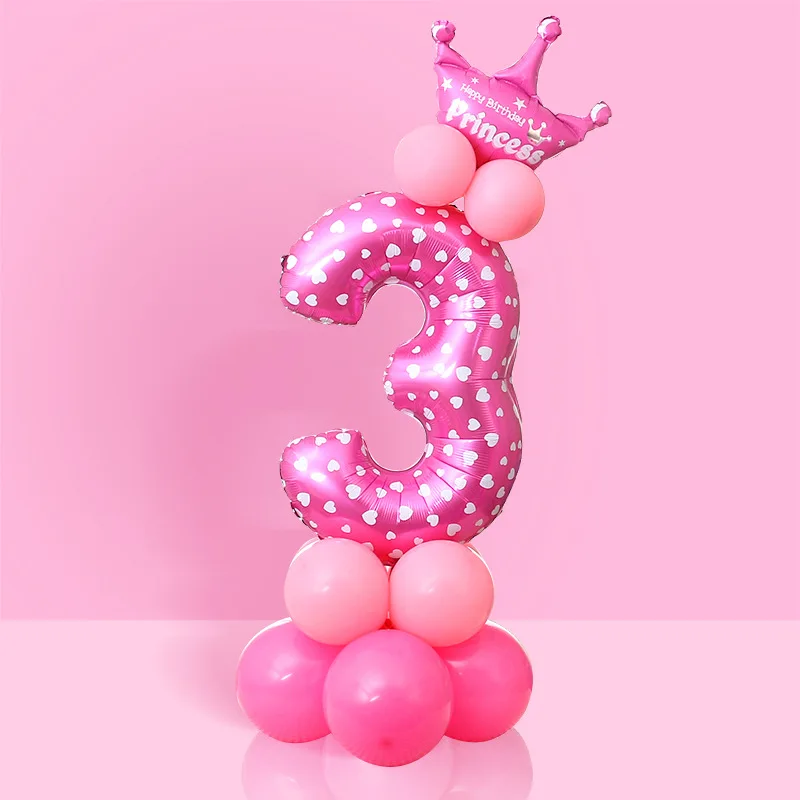 32-Calowe Cyfry Фольгированные Balony Pokój Balon Urodziny Dekoracje Na Imprezy dla Dzieci zabawki piłkę Ans Decoracao Coroa