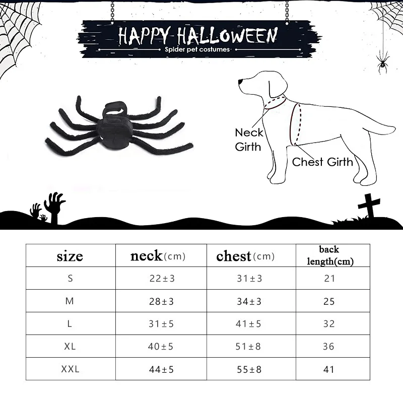 Halloween Zwierzę Pająk Odzież Symulacja Czarny Pająk Szczeniak Cosplay Kostium Dla Psów I Kotów Wieczorne Cosplay Zabawny Strój Dropshipping