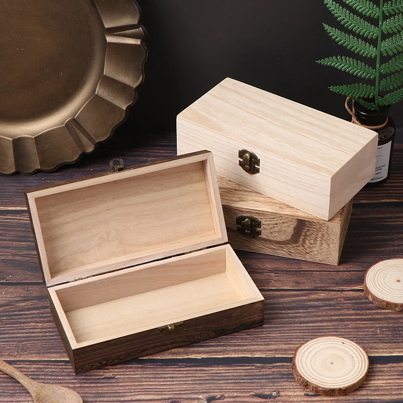 Retro Pudełko Do Biżuterii Planszowa Łóżka Dostawiane Są Z Naturalnego Drewna Do Przechowywania Biżuterii Drewniane