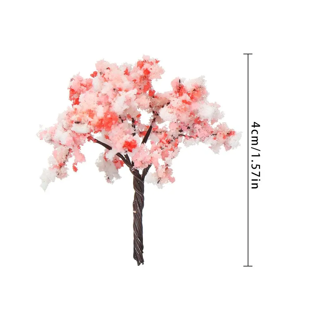 5 szt. Mini Sztuczne Różowe Drzewo Wierzby Miniaturowe Kwiatów Drzewa Wspaniały Ogród Mikro Krajobrazu Wystrój Rzemiosła DIY Akcesoria Wystrój Domu