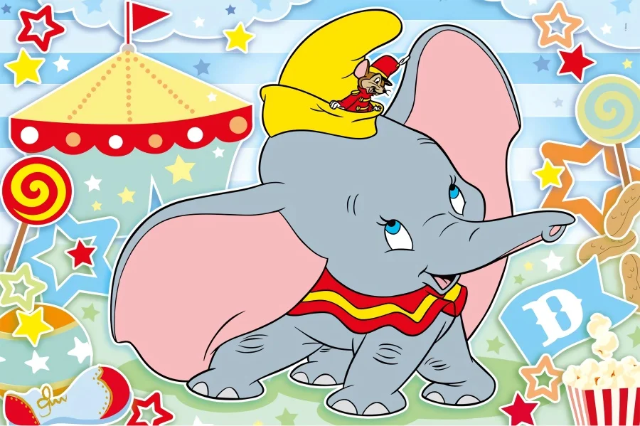 Disney Dumbo Tło dla Dziecka Dusza Kreskówka, Anime, Dumbo Ozdoba Party Tło Vinyl Ściana Urodziny dla Dzieci Baner