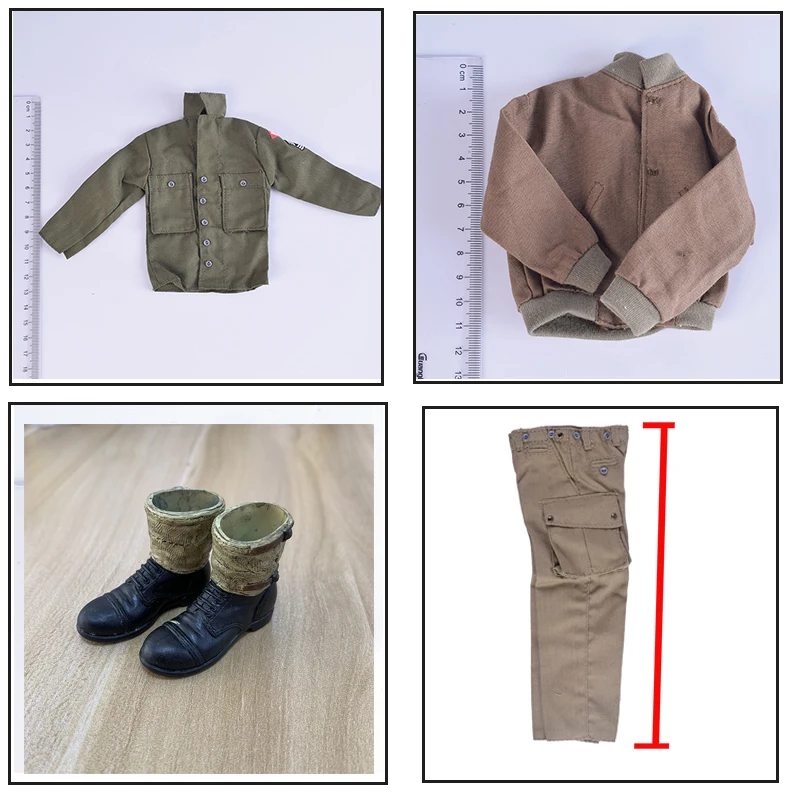 1:6 Skala Żołnierska Odzież Figurka Akcesoria DIY DML ii Wojna Światowa Koszulka Wojskowa USA Kurtka Płaszcz Spodnie Ranger wojskowe buty Garnitur