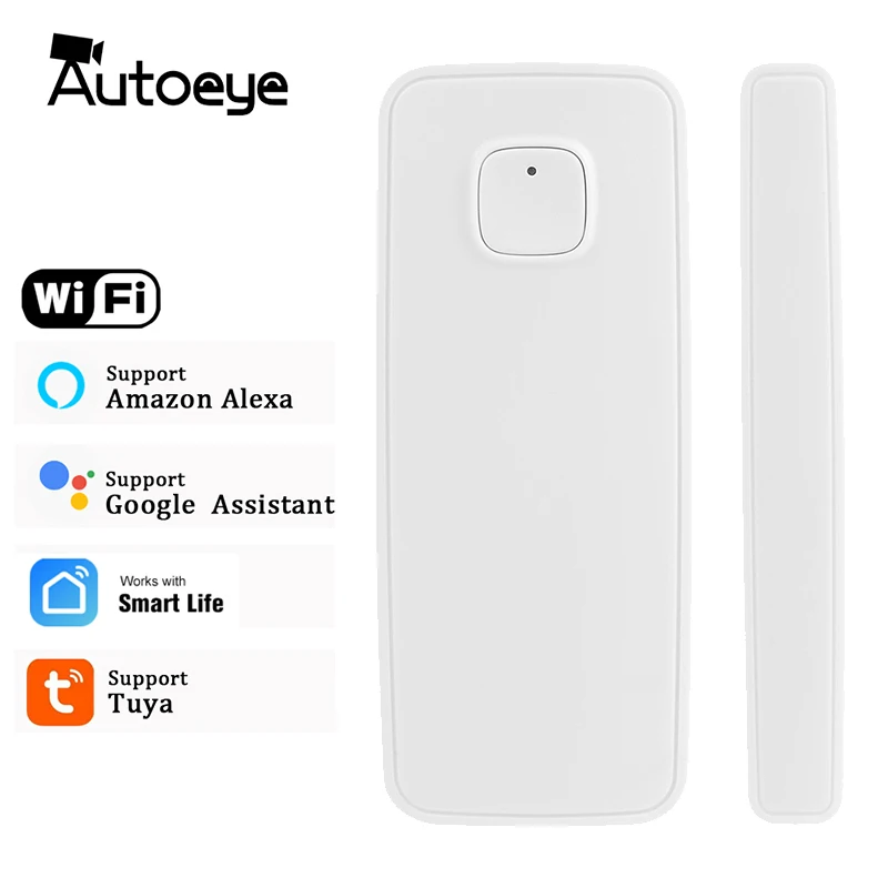 Tuya Smart Life Bezprzewodowy Drzwiowy/Okienny czujnik Aplikacja Powiadomienia alarmowego Czujnik bezpieczeństwa Wsparcie Alexa Google Home Nie jest potrzebny Hub