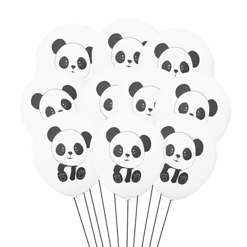 10szt 12 cali panda balon kreskówka panda zabawka balon urodziny dla dzieci dekoracje ślubne dekoracje balon