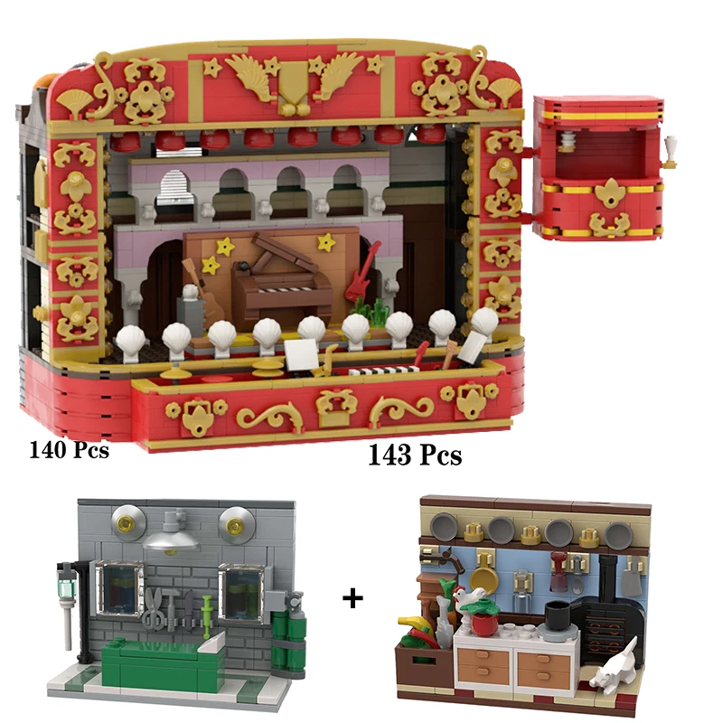 MOC Szpitalna Kuchnia dla Muppet 71033 Pomysły Kreatywne Ruchoma Pokaz Bloki Kompatybilne Figurki Zabawki dla Dzieci