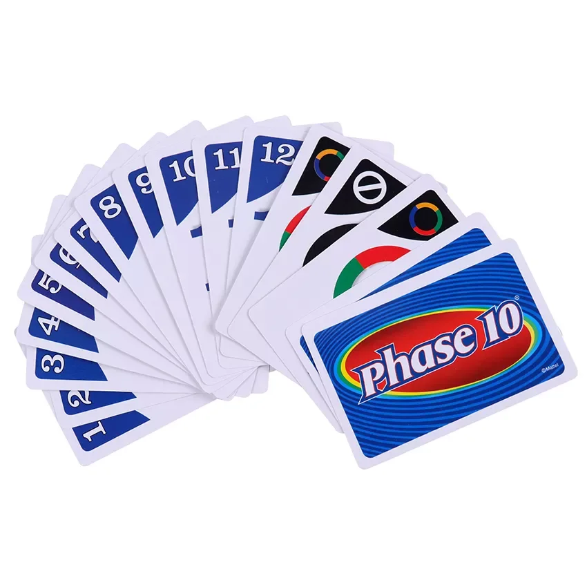 Faza 10 gry UNO kart 13 kart Gra Logiczna Rodzinne Śmieszne Rozrywka Poker Zabawki dla Dzieci, Prezenty Na Urodziny