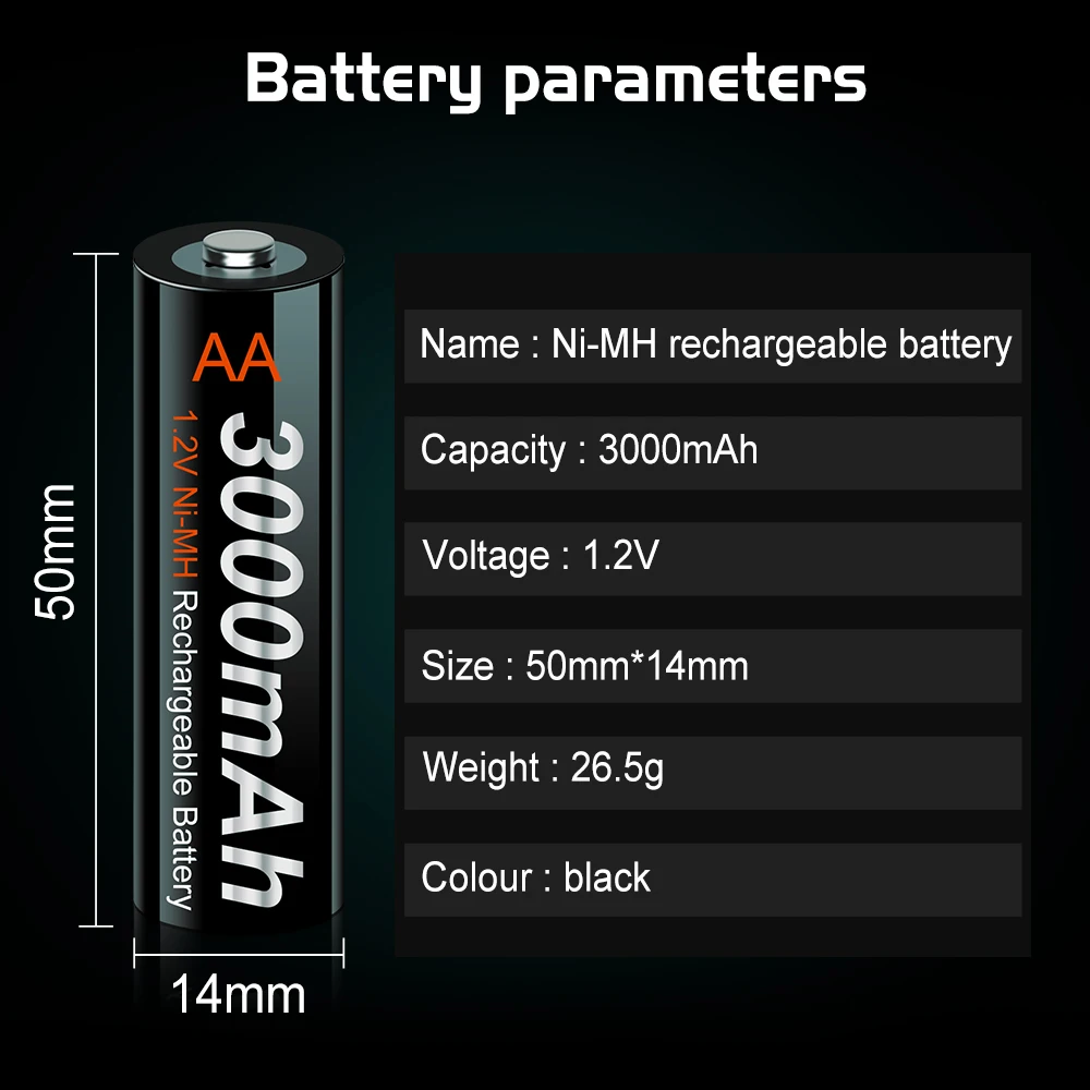 PALO AA Bateria 3000 mah 1,2 v Ni-MH 2A Bateria Do kamery mikrofon bezprzewodowy akumulatorki Typu AA AA