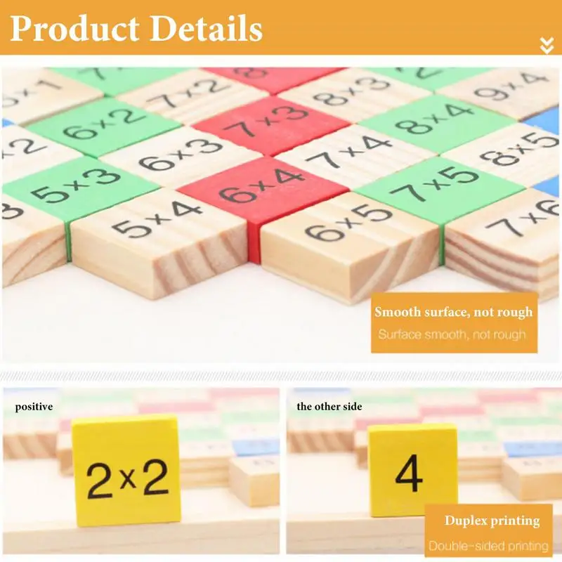 Drewniana tabliczka Mnożenia Montessori Matematyczna Zabawka 100 Rachunkowych Bloków Dziecięce Przedszkolne Zabawki Edukacyjne Prezent dla Dzieci