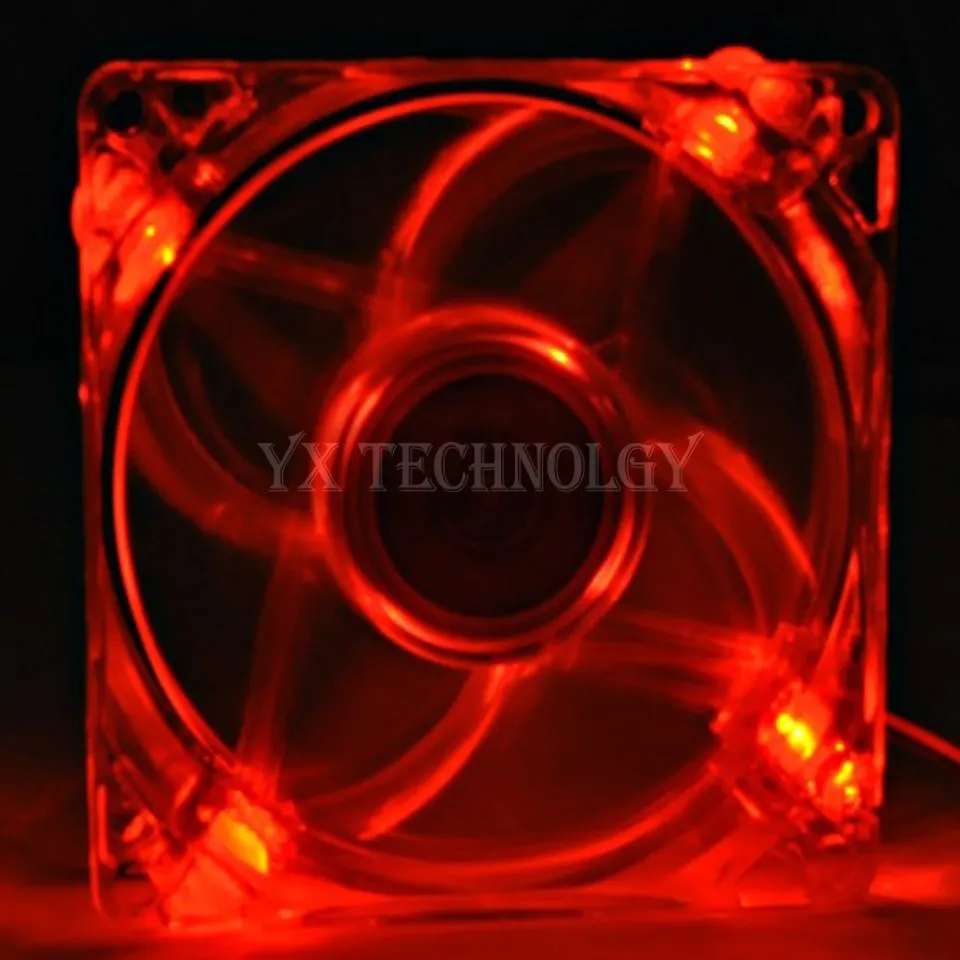 SZYTF 8025 GDT Zielony Czerwony Bule czterokolorowy LED PC Obudowa Komputera Bezszczotkowy Wentylator 80 mm 8080x25 mm 8025 S DC 12v 4Pin Chłodnicy