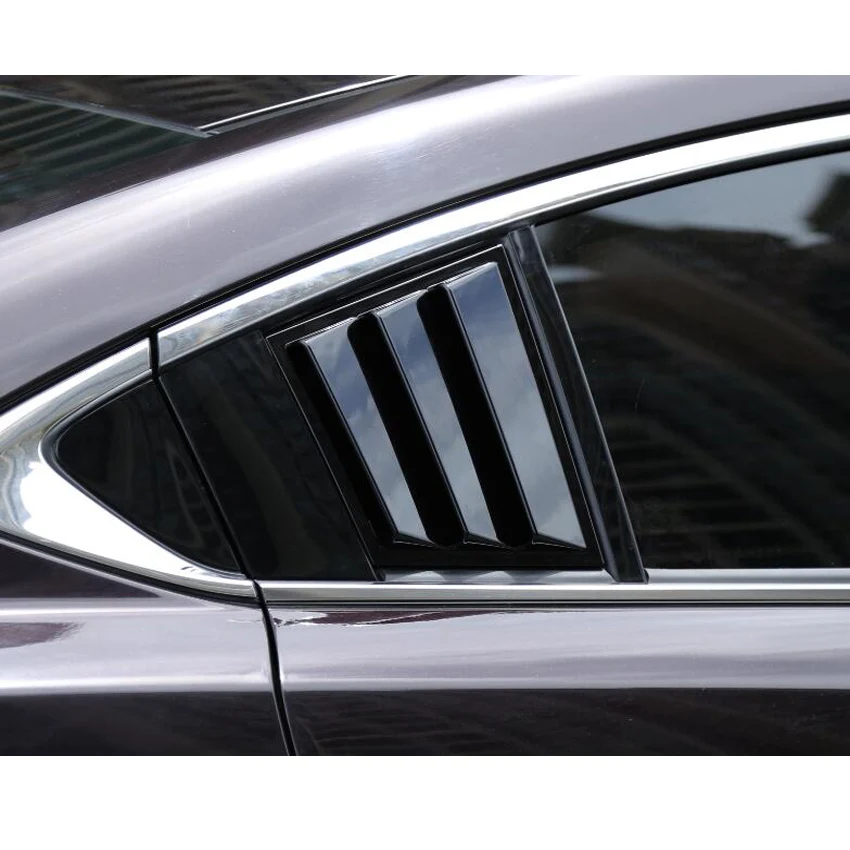 Czarne błyszczące Elementy Zewnętrzne Samochodu Mazda 6 Atenza-2018 Żaluzje Na Tylnej szybie Naklejki Samochodowe Akcesoria Pokrowce Samochodowe ABS