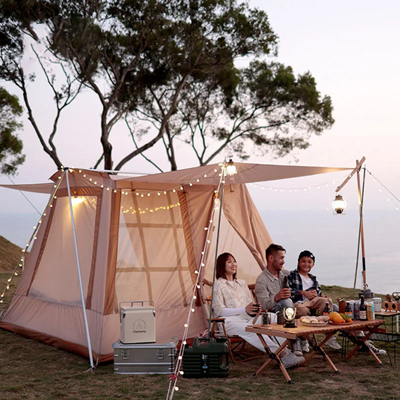 Namiot Outland Odkryty Camping Zgrubienie Przeciwdeszczowy Światło Luksusowy Basen Zadaszenie Duża Retro Przenośny Namiot Pokój Wieloosobowy