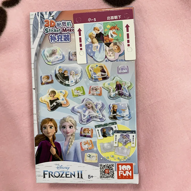Disney frozen 2 dziewczyny 3D do uzupełnienia maszyna do produkcji etykiet zestaw magicznych naklejek dzieci handmade DIY produkcja prezent zabawki dla dziewczynek