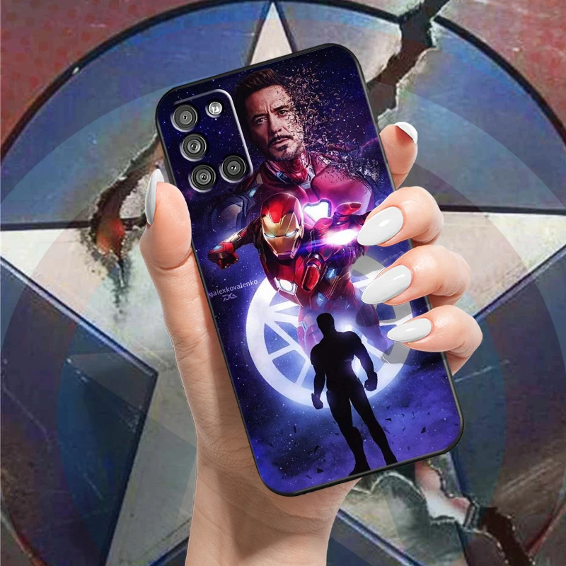 Etui Marvel Avengers Do Samsung Galaxy A31 A31 5G Etui Do Telefonu odporna na wstrząsy Etui Z TPU Czarna Powłoka jest Miękka Rama Pełna Ochrona