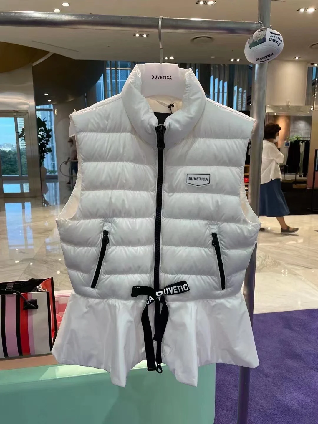 Jesienno-zimowa odzież golfowe, męski sportowy kamizelka wiatroszczelna biały ciepły modny dół kurtki z bawełny, kamizelka, płaszcz, damski