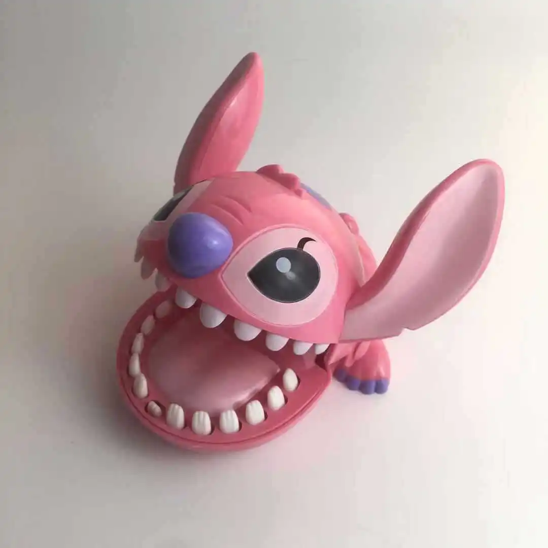 15 cm Disney Stitch Ukąszenie Palca Figurki Dentysty Dźwignia Zęby Zabawna Plac Model Zabawki Prezenty na Urodziny dla Dzieci Zabawki dla Dzieci Prezenty Świąteczne