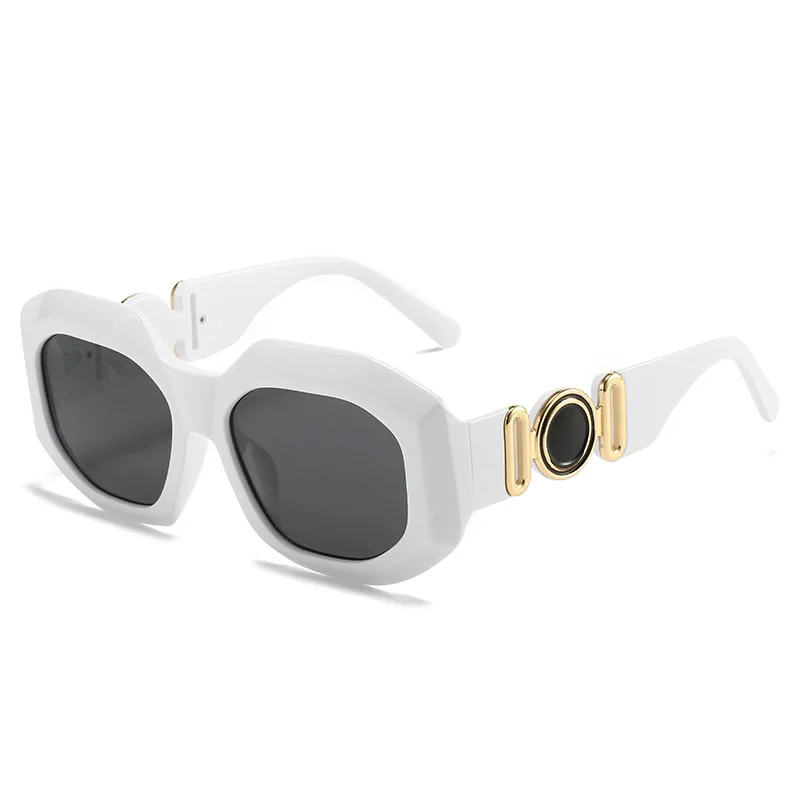 Damskie Okulary Modne Wielokąta Kwadratowe Okulary Желеобразного Kolory Okulary Retro UV400 Cieniowane Odcienie Punkty Gafas De Sol