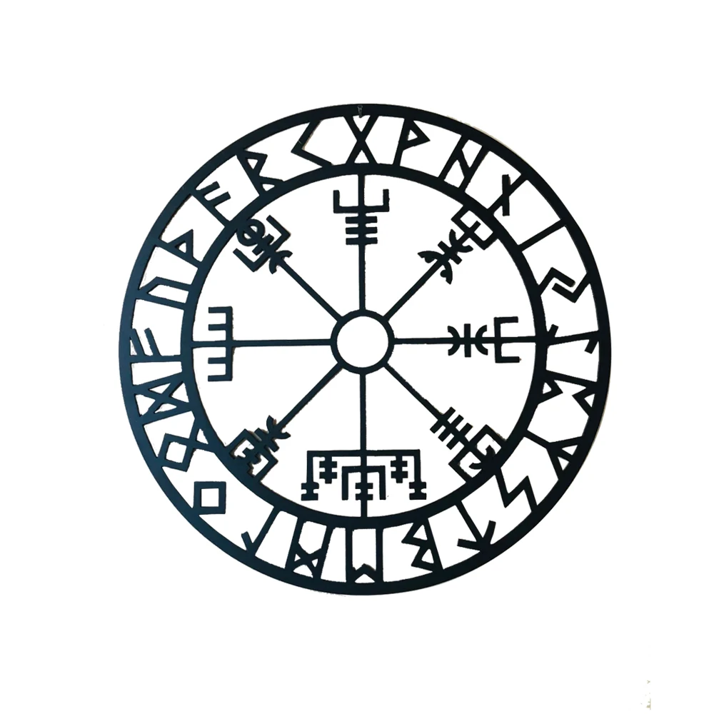 Viking Retro Kompas Zegary Ścienne Wiszące Ozdoby Wytrzymałe Kwarcowy Artystyczne Zegar Wikingowie Zegar Ścienny Prezent Do Sypialni Domowy Ścienny Dekor