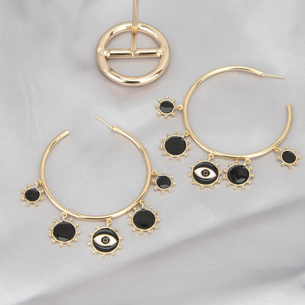 Nowe Proste Modne Okrągłe Puste Pierścień W Kształcie Serca, Wiszące Kolczyki Dla Kobiet, Wieczorowe Biżuteria Akcesoria