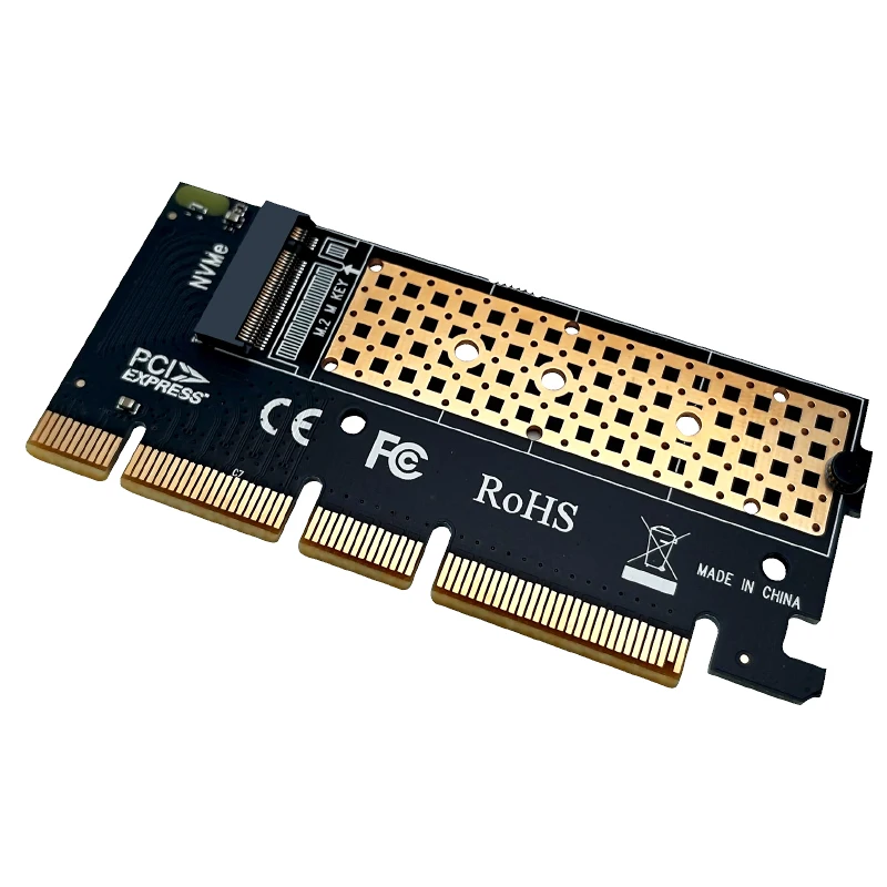 Adapter PICE dla M2 NVMe NGFF SSD PCIE M2 Riser Card Adapter 64 GB, PCI Express 4,0x4 X8 X16 Obsługuje 2230 2242 2260 2280 m.2 NVME