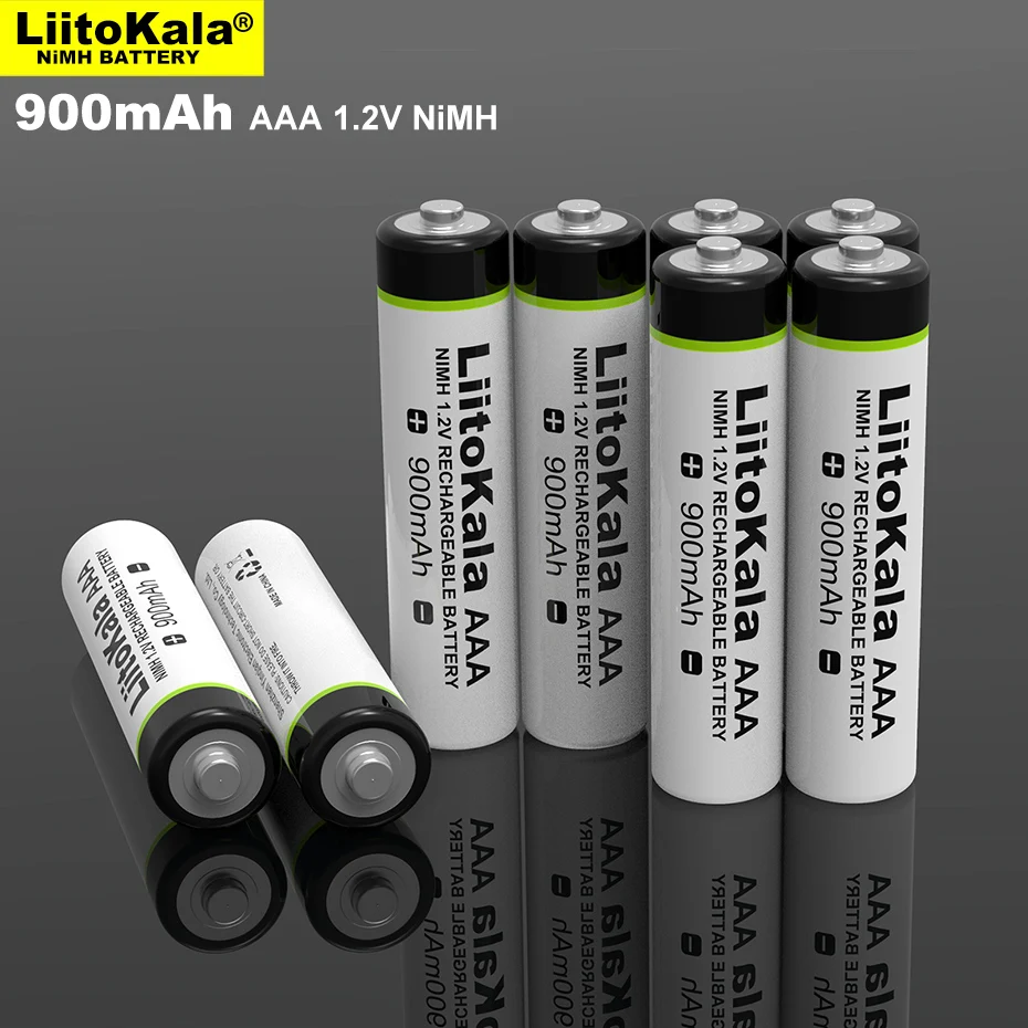 10 SZT. LiitoKala 1,2 v 900 mah AAA NiMH akumulator Nadaje się do zabawek, myszy, wag elektronicznych, itp.