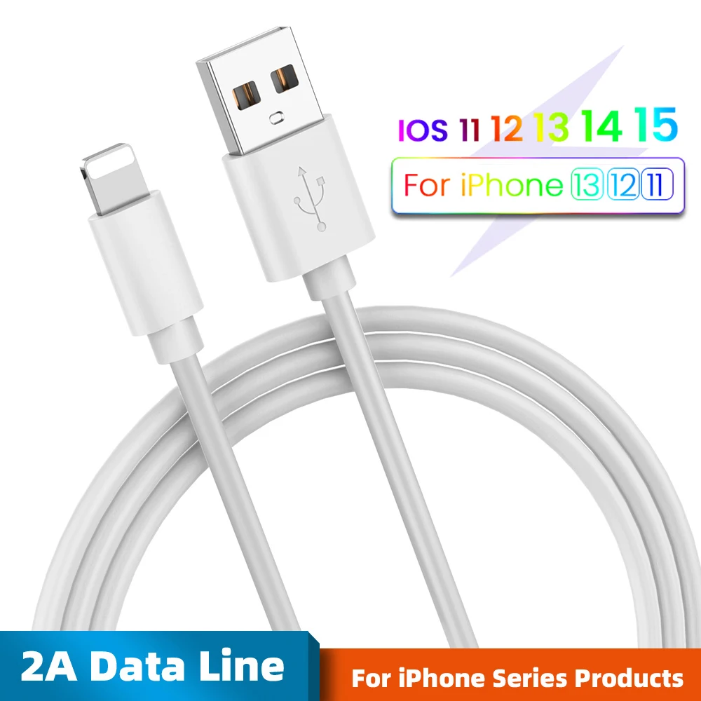 2A Szybkie Ładowanie USB, Kabel Do iPhone Kabel Do transmisji danych telefonu Kabel Dla szybkiego Ładowania iPhone 13 12 11 Pro Max XS XR X 8 7 6S 5 5S